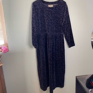 LL Bean size 16 petite velour dress